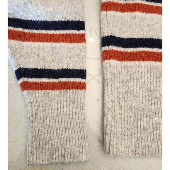 Madewell Margo Stripe Wool Blend V-Neck Sweater SZ Small - Picture 9 of 14